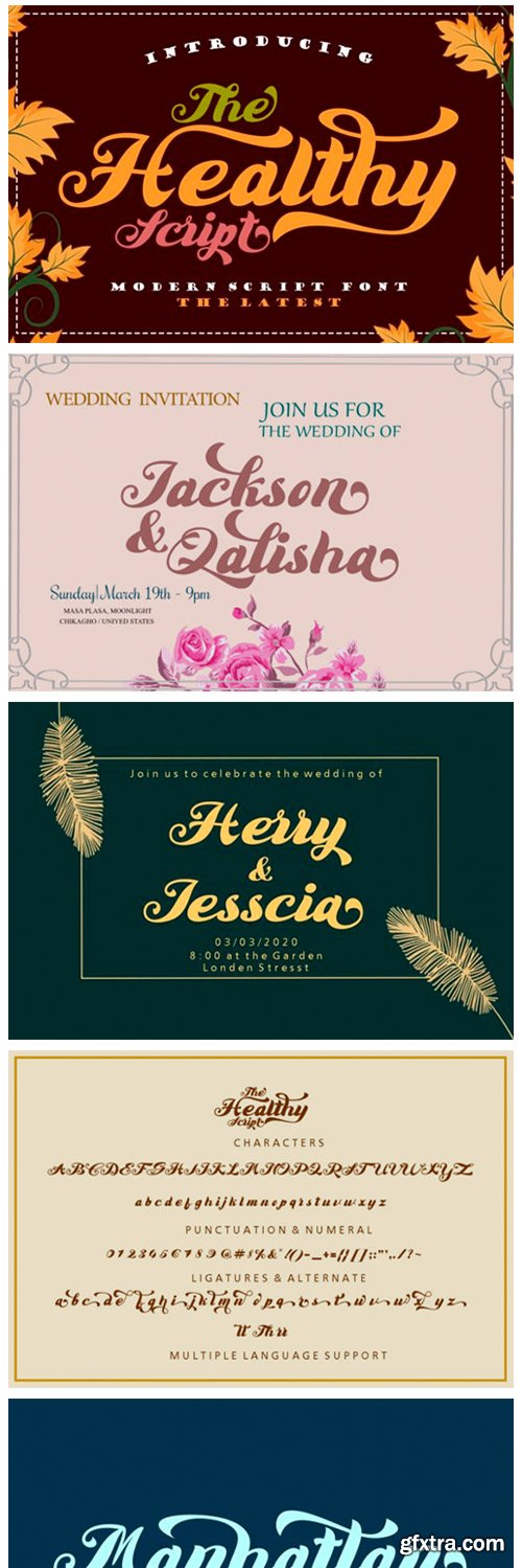 The Healthy Script Font The Healthy Script Font