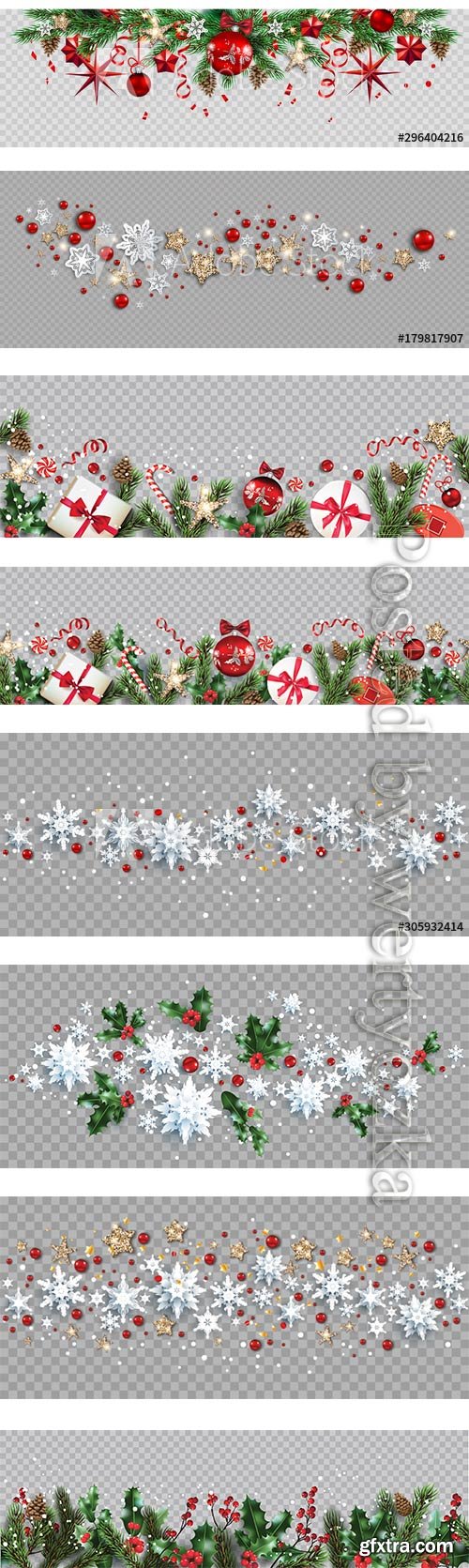 Isolated winter Christmas holiday banner