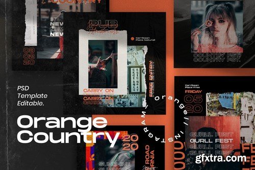 Country Orange - Instagram Template + Stories