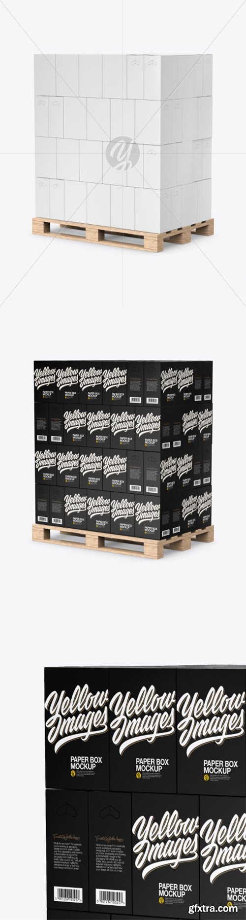 Wooden Pallet With Paper Boxes Mockup 51652 Wooden Pallet With Paper Boxes Mockup 51652