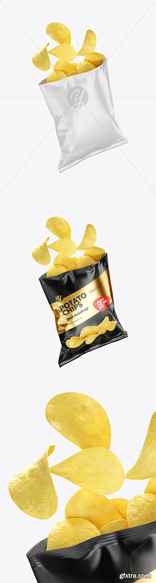 Glossy Bag w/ Chips Mockup 51784 Glossy Bag w/ Chips Mockup 51784
