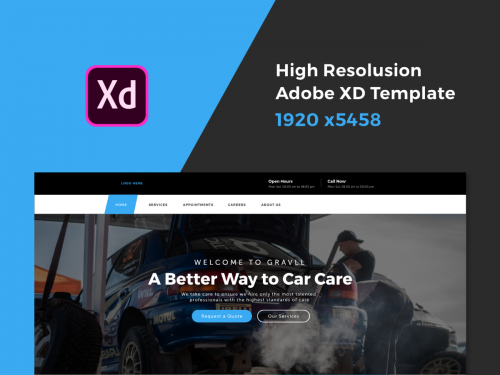 Car Repair Services AdobeXD Website - car-repair-services-adobexd-website