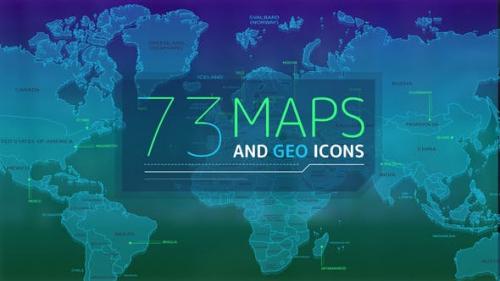 Videohive - 73 Maps And Geo Icons