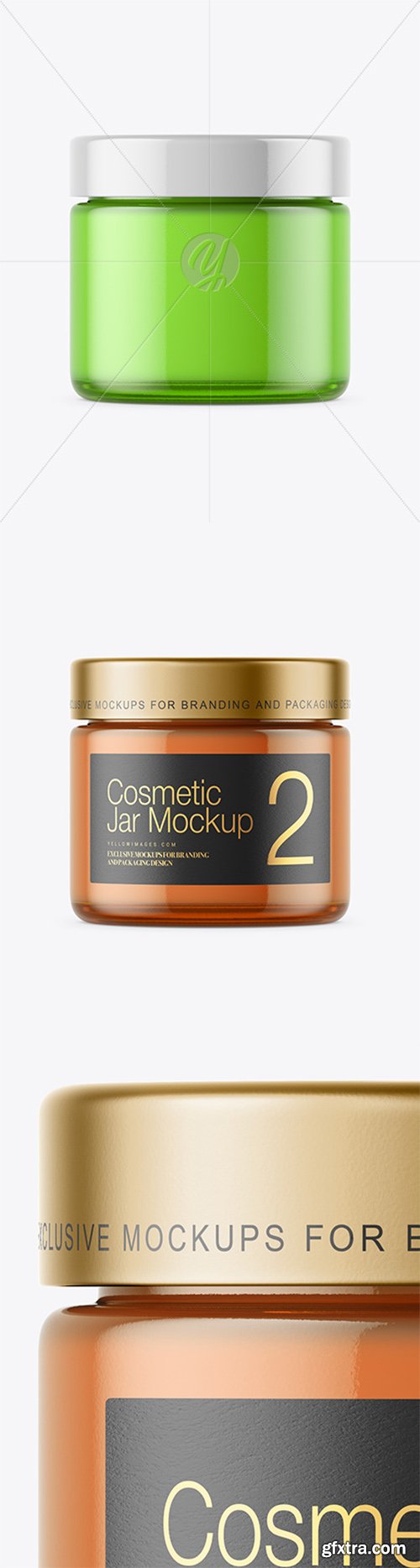 Color Glass Cosmetic Jar Mockup 51780