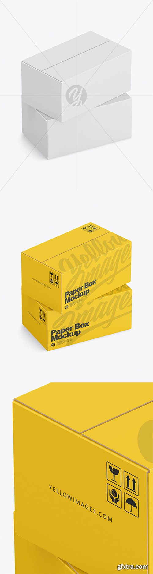 Download Two Paper Boxes Mockup 52057 Gfxtra Yellowimages Mockups