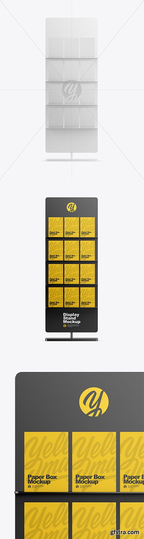 Display Stand With Boxes Mockup 52065