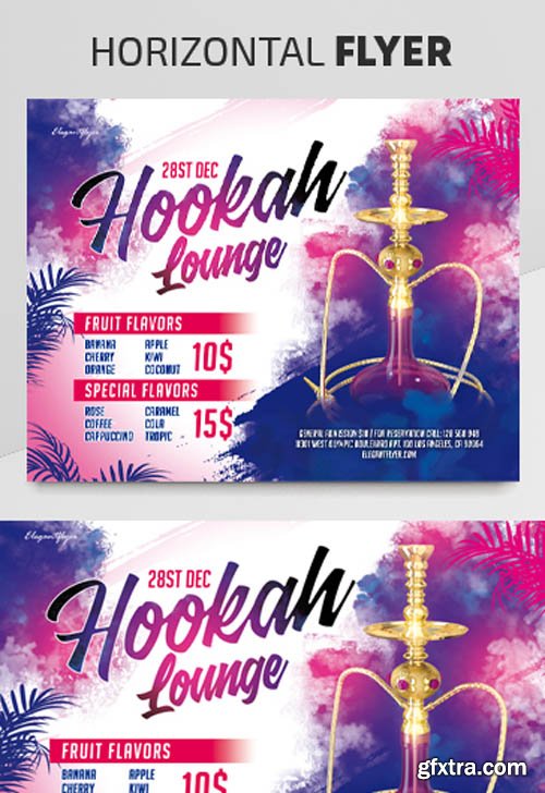 Hookah Lounge V2811 2019 Premium PSD Flyer Template