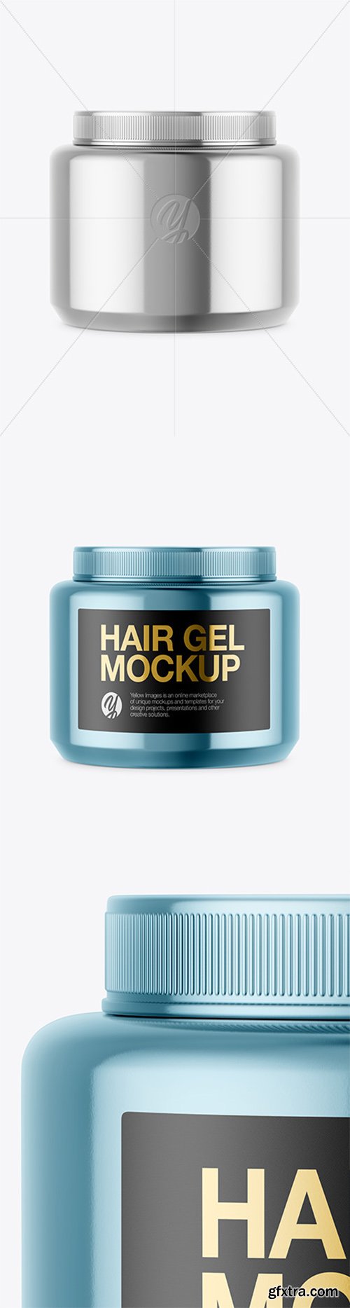 Glossy Metallic Hair Gel Jar Mockup 51823 Glossy Metallic Hair Gel Jar Mockup 51823