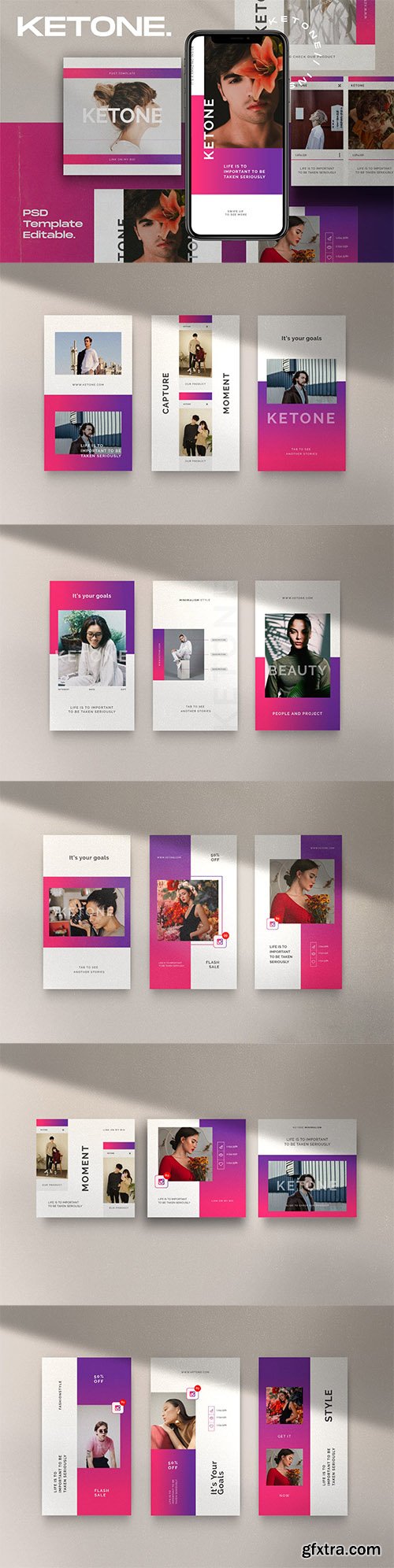 Ketone Pack 2 - Instagram Post + Stories