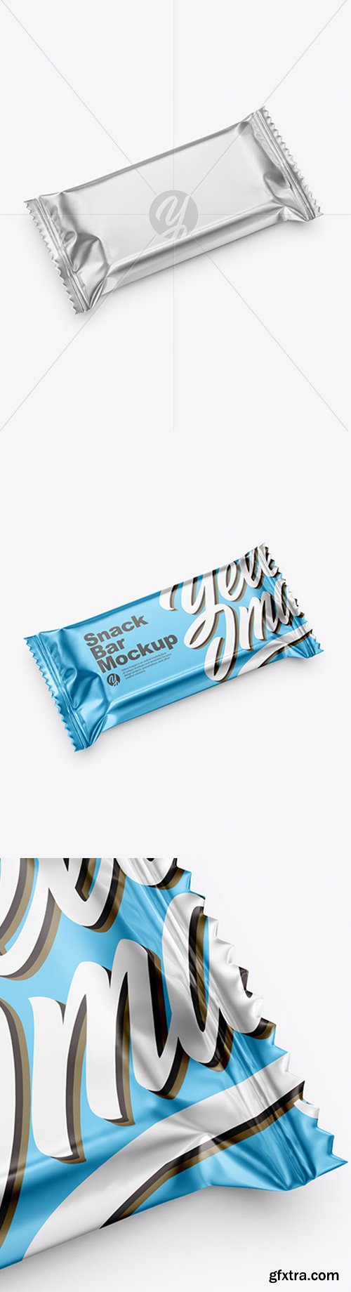 Metallic Snack Bar Mockup 51874 Metallic Snack Bar Mockup 51874