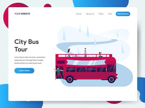City Bus Tour Illustration - city-bus-tour-illustration
