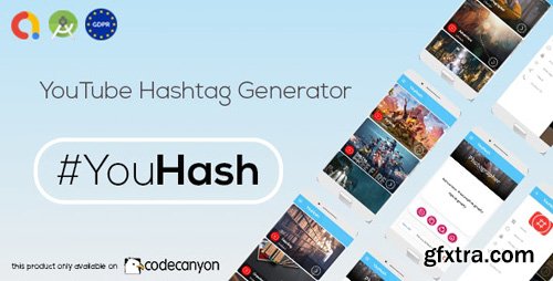 CodeCanyon - YouHash v1.0 - YouTube Hashtags Generator ( Admob - GDPR - Android Studio) - 25029503