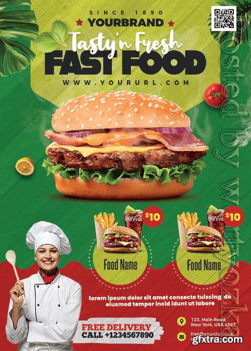 Fast Food Menu - Premium flyer psd template