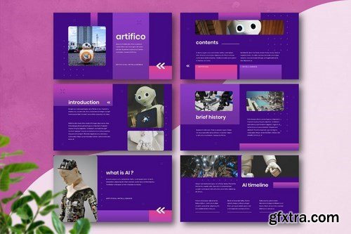 ARTIFICO - Artificial Intelegent Powerpoint Google Slides and Keynote Templates
