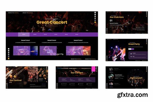 Party Concert - Powerpoint Google Slides and Keynote Templates