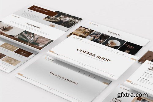 Coffee Shop Powerpoint Google Slides and Keynote Templates