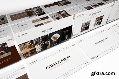 Coffee Shop Powerpoint Google Slides and Keynote Templates