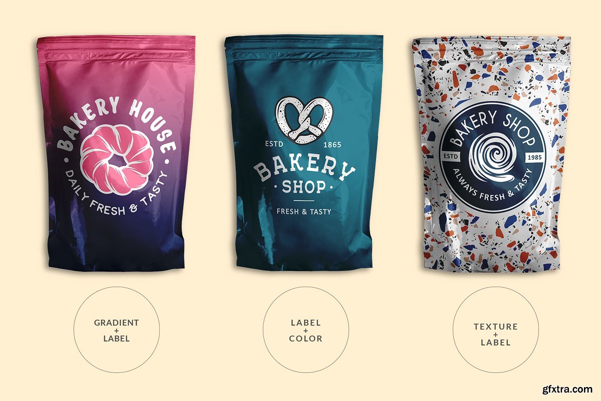 Download CreativeMarket - Top View Foil Ziplock Pouch Mockup ...