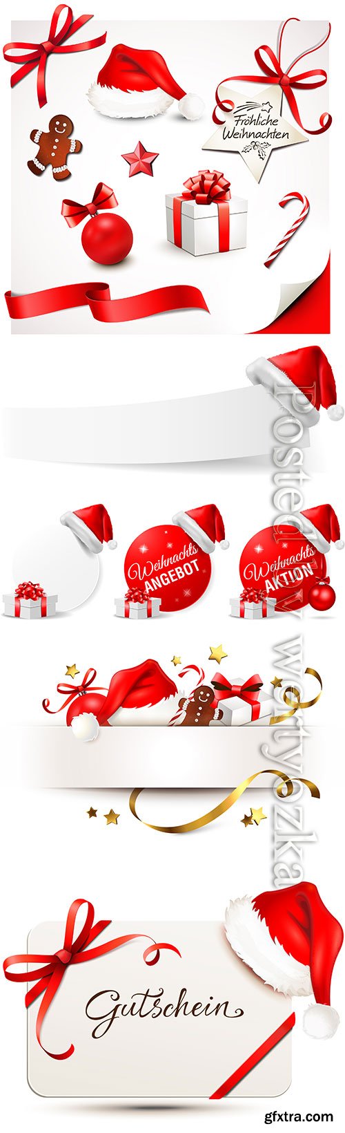 Christmas and New Year design elements in vector