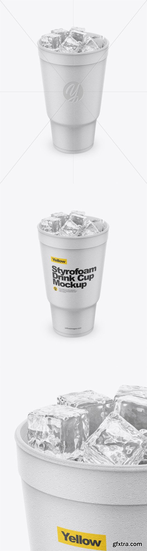 Styrofoam Cup With Ice Mockup 52011 Styrofoam Cup With Ice Mockup 52011