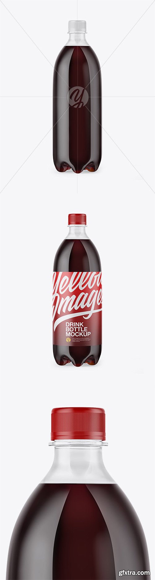 Clear PET Bottle with Dark Drink Mockup 52026 Clear PET Bottle with Dark Drink Mockup 52026