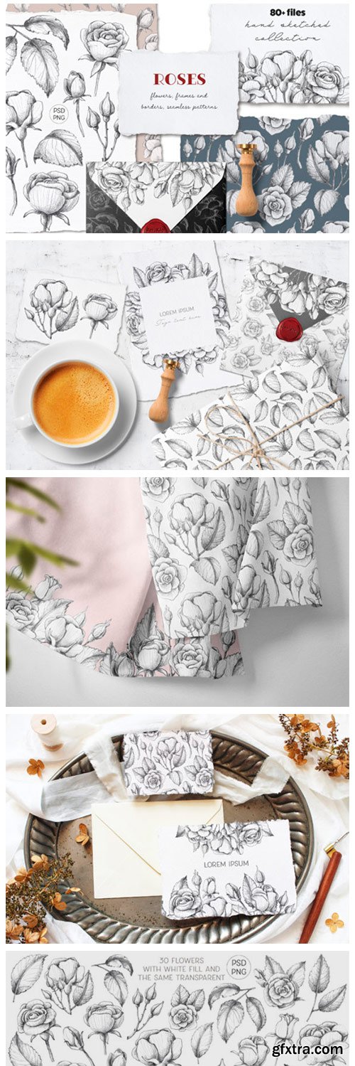 Sketched Roses Patterns Frames 2321332 Sketched Roses Patterns Frames 2321332