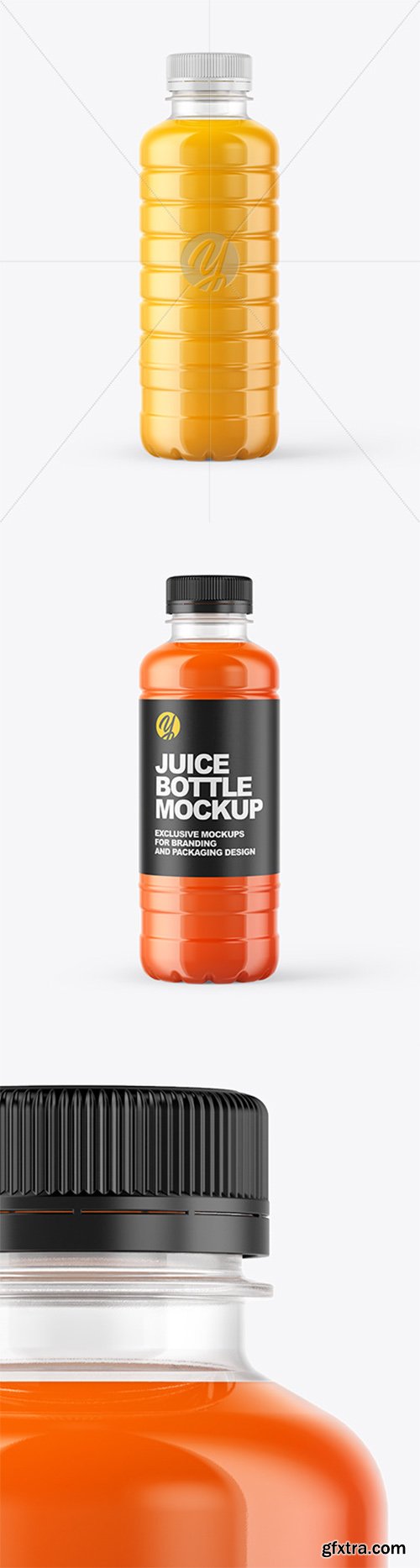 Clear PET Bottle with Juice Mockup 52054 Clear PET Bottle with Juice Mockup 52054