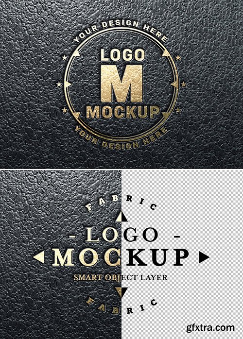 Beveled Golden Text Effect on Leather Mockup 309267296