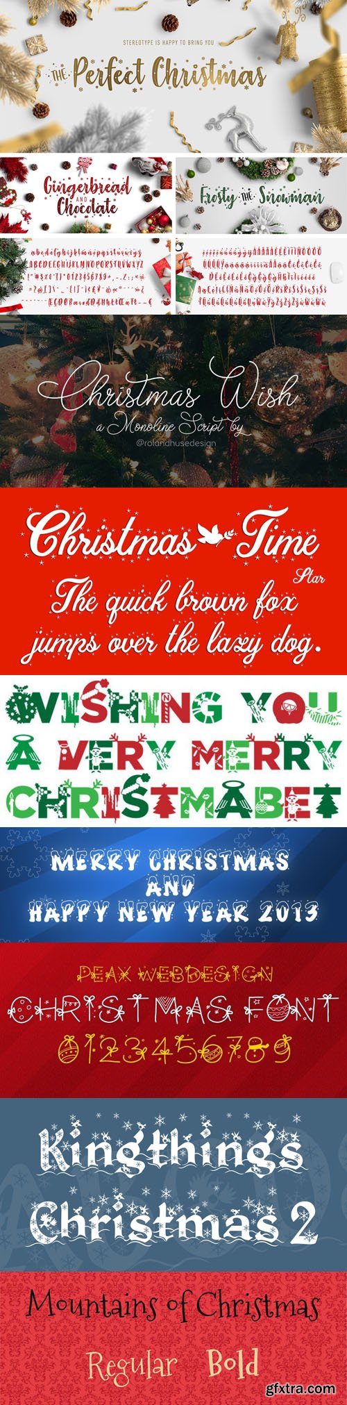 26 Holiday Fonts Collection 26 Holiday Fonts Collection