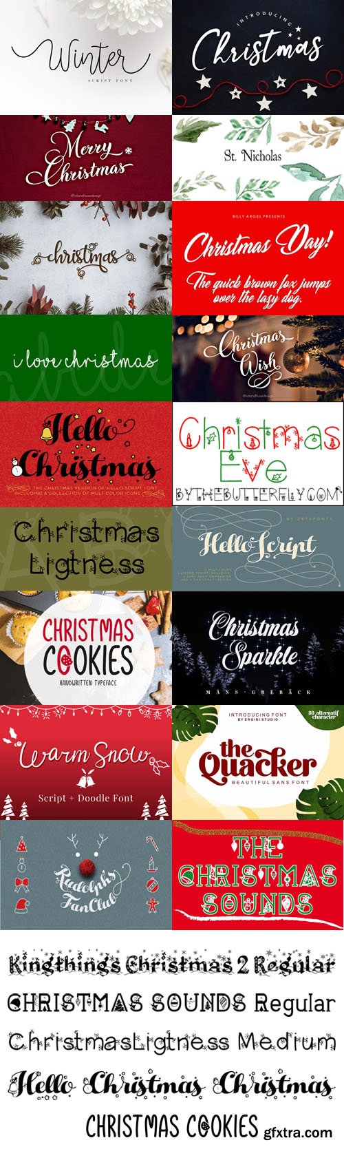 26 Holiday Fonts Collection 26 Holiday Fonts Collection