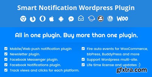 CodeCanyon - Smart Notification Wordpress Plugin v9.1.3 - Web & Mobile Push, FB Messenger, FB Notifications & Newsletter. - 6548533 - NULLED