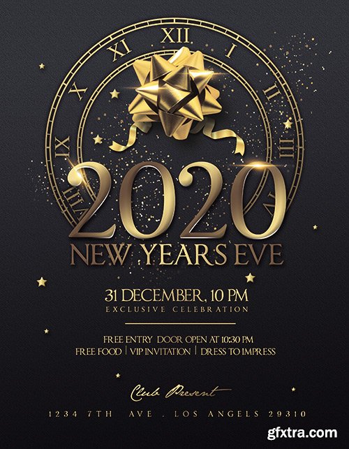 New year's eve invitation flyer design New year's eve invitation flyer design