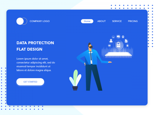 Data Protection flat design concept for Data Security app - data-protection-flat-design-concept-for-data-security-app