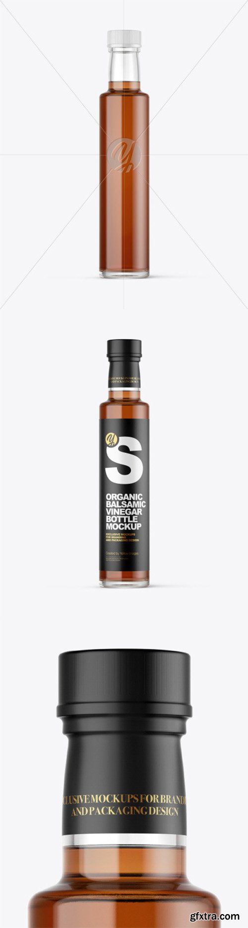 Clear Glass Vinegar Bottle Mockup 51090