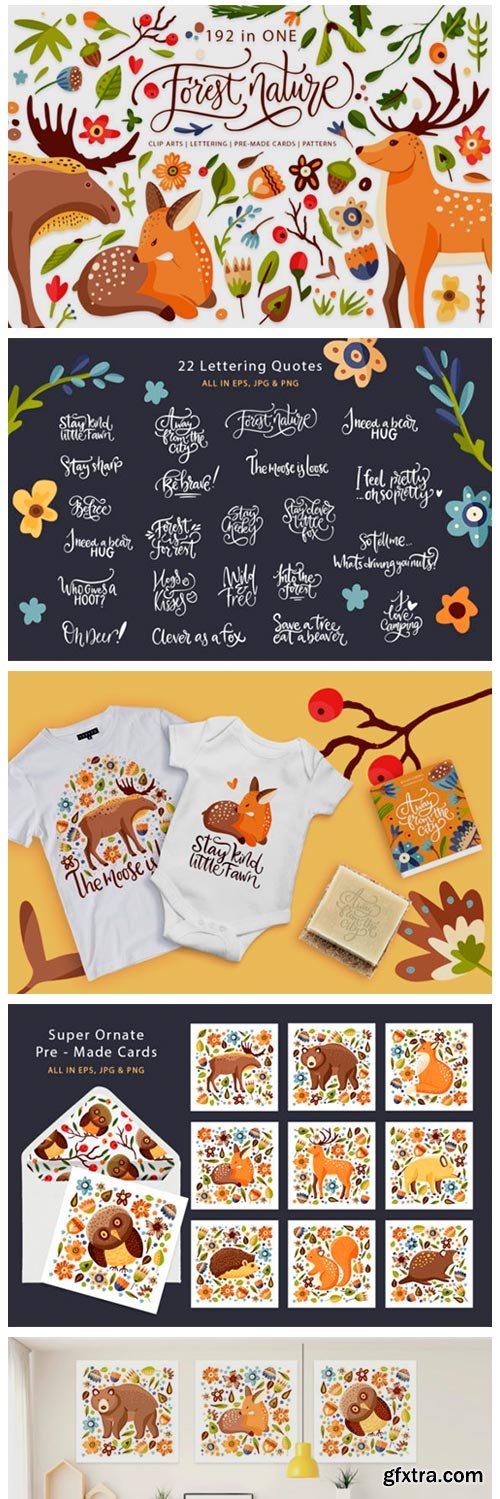 Forest Nature. Animal & Flora Set. 2363890 Forest Nature. Animal & Flora Set. 2363890