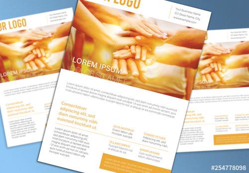 Yellow Business Flyer Layout - 254778098 - 254778098