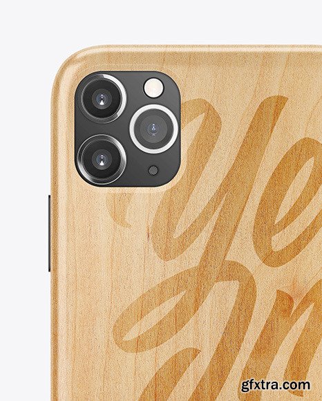 iPhone 11 Pro White Wooden Case Mockup 51667