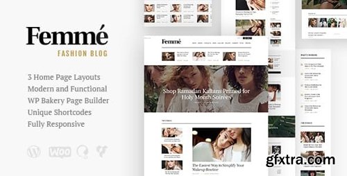 ThemeForest - Femme v1.2.3 - An Online Magazine & Fashion Blog WordPress Theme - 21395146