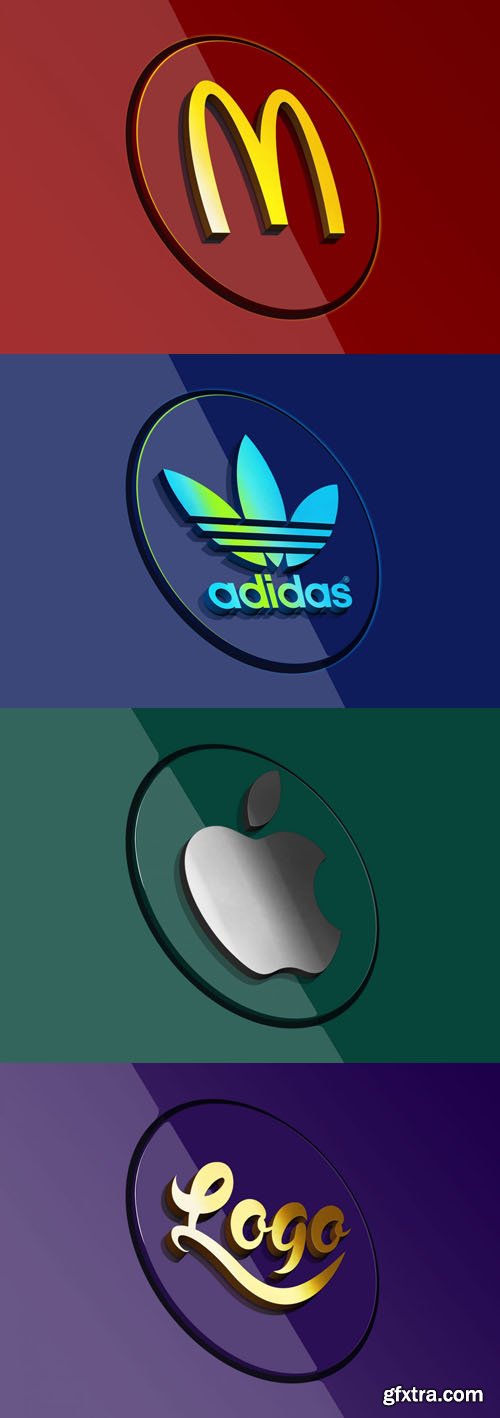 3D Logo PSD Mockups Collection 3D Logo PSD Mockups Collection