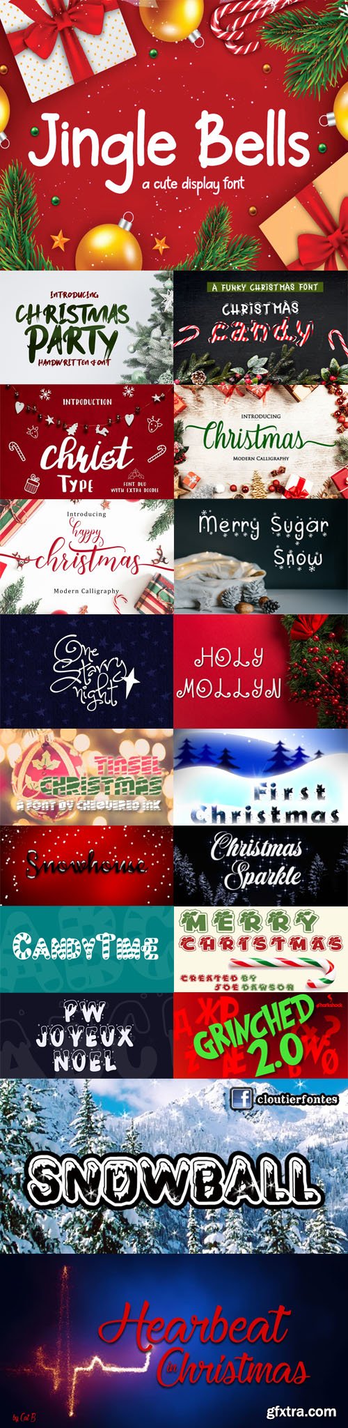 29 Holiday Fonts Collection 29 Holiday Fonts Collection