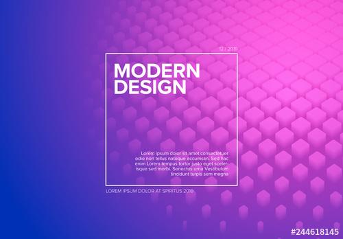 Abstract Flyer Layout with Colorful Gradient - 244618145 - 244618145