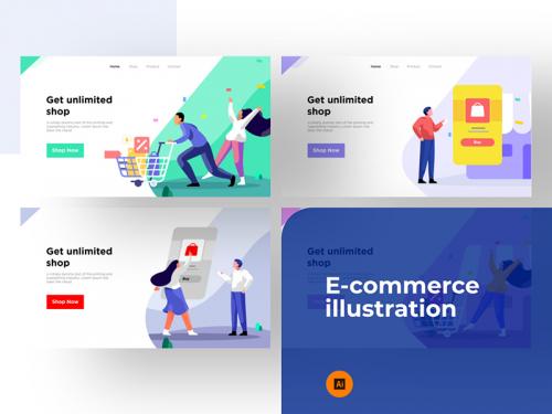 E-commerce illustration for website - e-commerce-illustration-for-website
