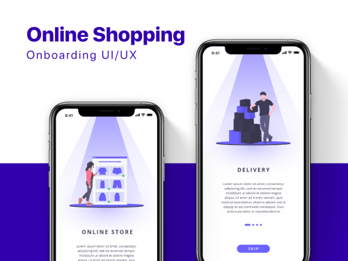 E-Commerce Mobile App Onboarding - UI / Illustration - e-commerce-mobile-app-onboarding-ui-illustration