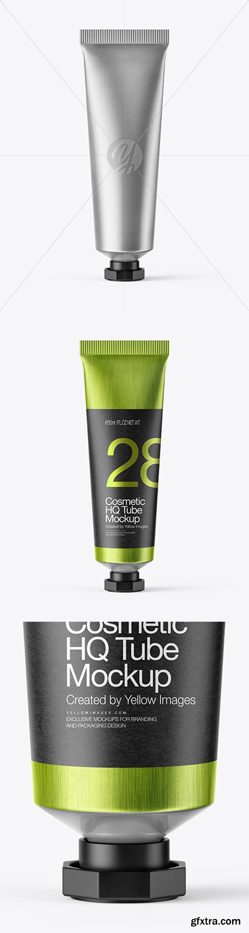 Matte Metallic Cosmetic Tube Mockup 51114 Matte Metallic Cosmetic Tube Mockup 51114