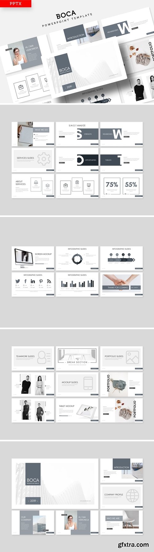 Boca Powerpoint, Keynote and Google Slides Templates