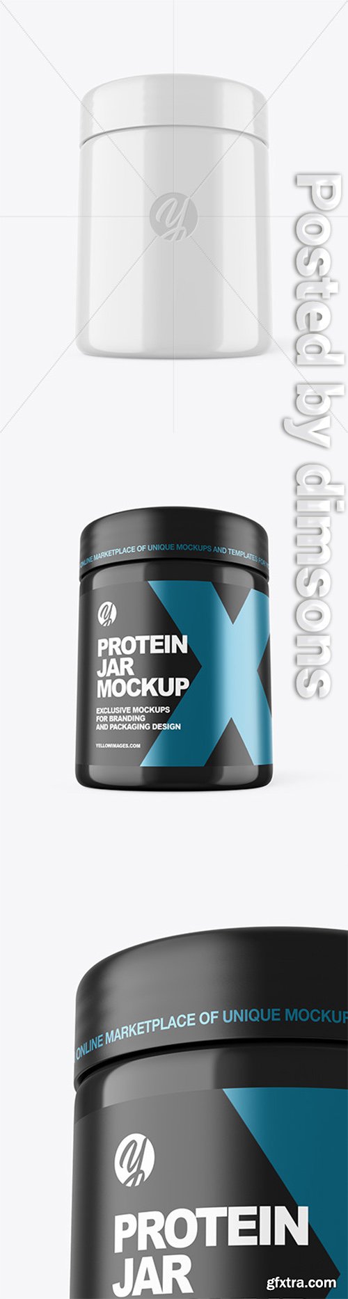 Glossy Protein Jar Mockup 52097