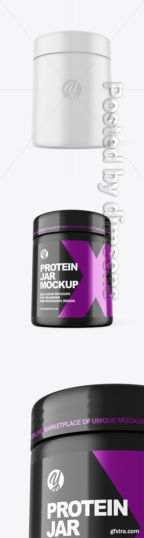 Matte Protein Jar Mockup 52096 Matte Protein Jar Mockup 52096