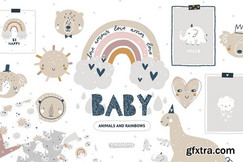 CM - Bundle Baby animal Clipart &amp; Pattern - 4272886