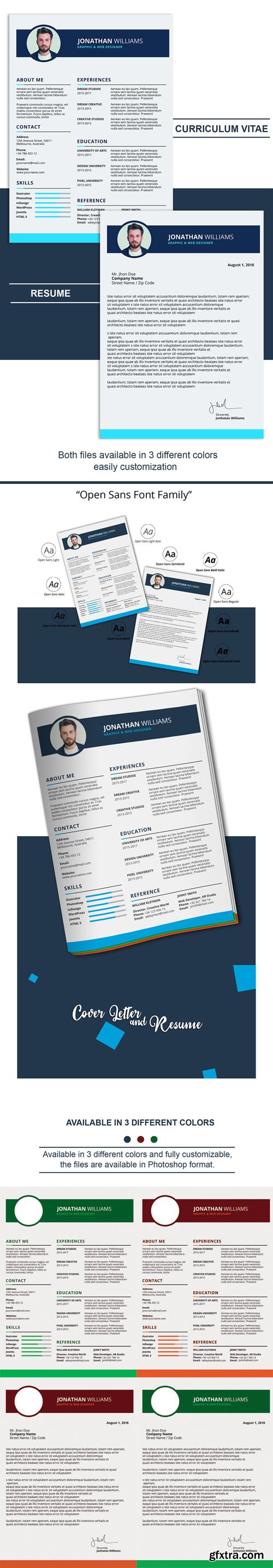 CV & Resume PSD Templates CV & Resume PSD Templates