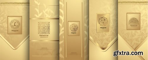 Luxury Logo Gold Packaging Design Vector Set